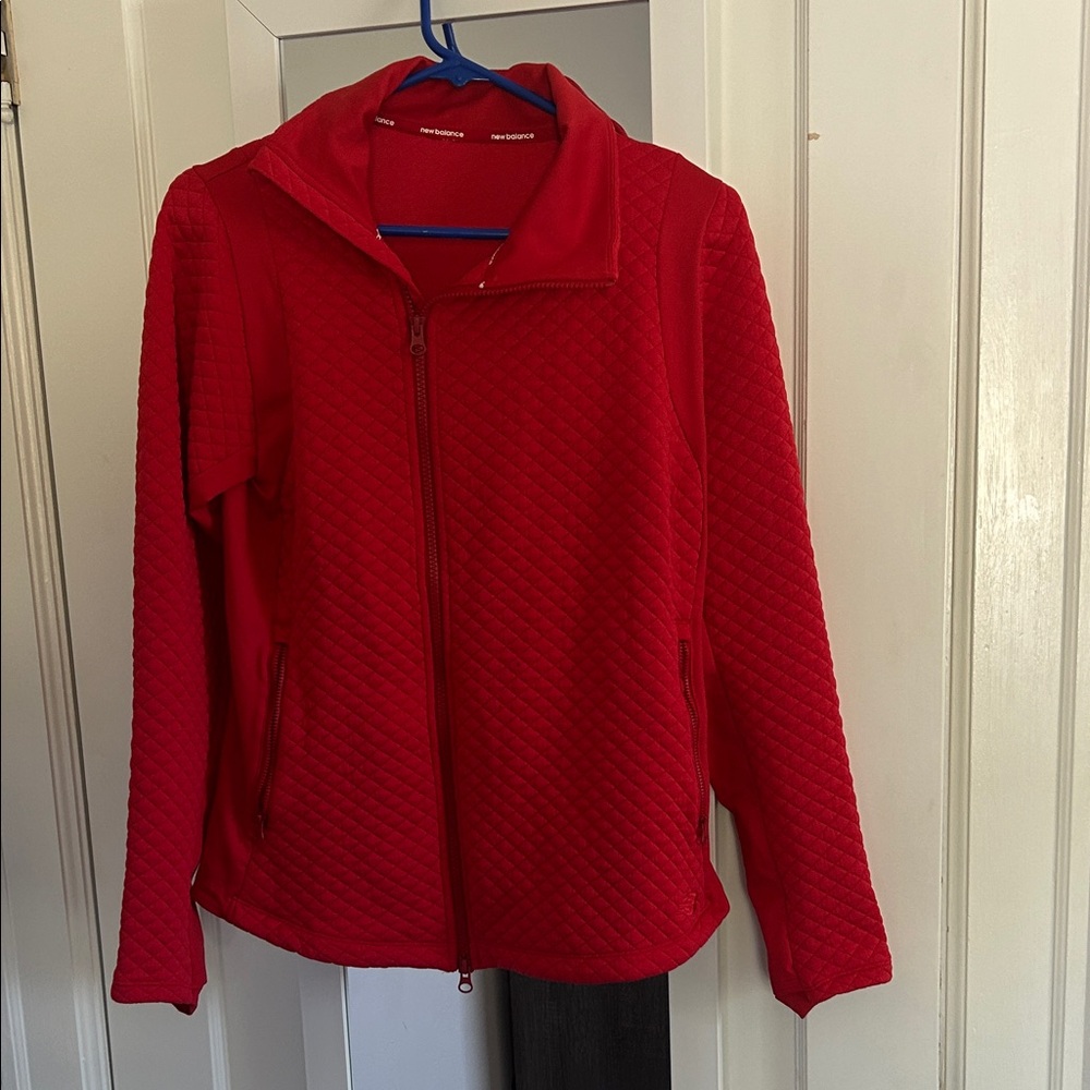 New Balance Red Quilted Women's Puffer Jacket